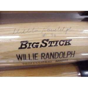 Willie Randolph Autographed Bat   HOFer w COA Model   Autographed MLB 