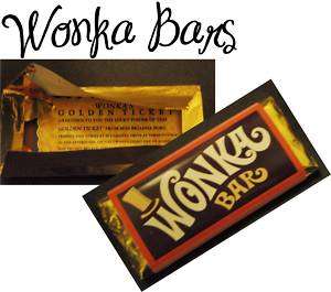 Custom Wonka Bars Golden Ticket Invitations Wrappers  