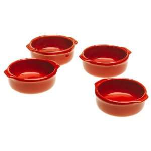 Emile Henry Miniature Casserole Dishes, Set of 4, Cerise Red  
