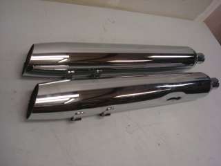 09 11 HARLEY DAVIDSON TOURING SLASH CUT OEM STOCK EXHAUST MUFFLERS 