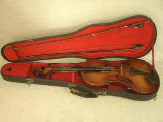   Rare Old Student Acoustic Queen Harp Violin w/Case and Bows  