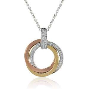   Jewelers Effy 14K Tri Colr Gold Diamond Pendant, .23 Tcw. Jewelry