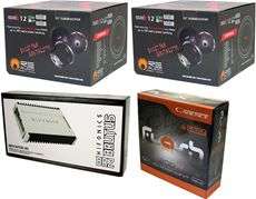 Audio SEX12D4 12 Car Audio Subwoofers + Hifonics BRZ1200.1D Amplifier 
