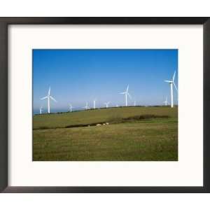  Wind Turbines Generating Electricity, Cornwall Framed 