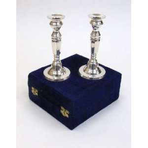   Handcrafted Silver Plated Candle 7 Holder Pair, with Gift Box Home