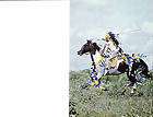 NEZ PERCE INDIAN REGALIA TEPEE HORSE POSTCARD   COLORFUL CARD INDIANS 