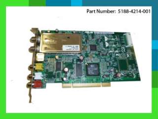 NEW HP ASUS Media Center TV Tuner FM PVR PCI Card P/N 5188 4214  
