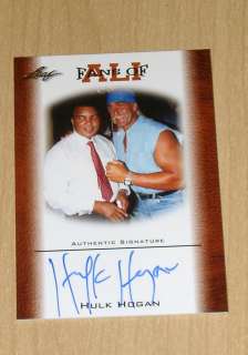 LEAF Muhammad Ali Hulk Hogan autograph FAU 1 wrestling  