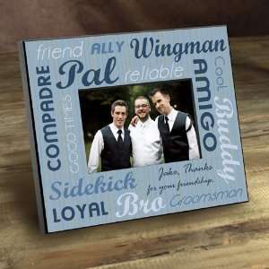   Favors Groomsman Personalized Best Buds Picture Frame 