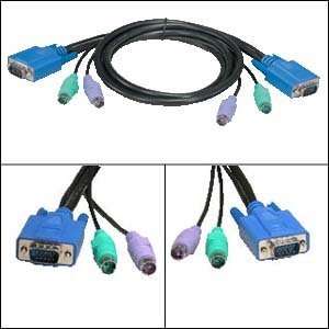  15 Foot B & A Computer PS/2 Male/Male KVM Cable