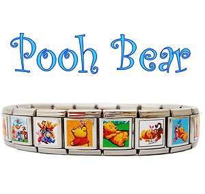 Winnie the Pooh Bear Italian link Bracelet  