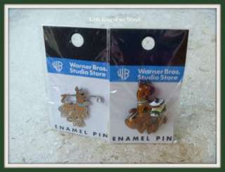 Scooby Doo Enamel Pin LOT 2 SEALED Metal Pinbacks WB Golf & 3D Great 