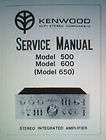 KENWOOD 500 600 650 ST INT AMP SERVICE MANUAL BOUND ENG