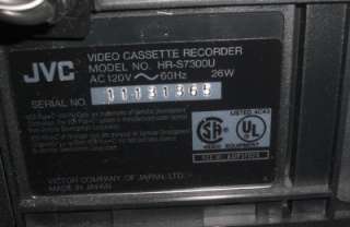 HR S7300U S7300 7300 JVC VCR PRO CISION VHS SUPER TAPE  