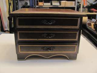 Cute Vintage Dresser Like Wooden Jewelry/Keepsake Box  