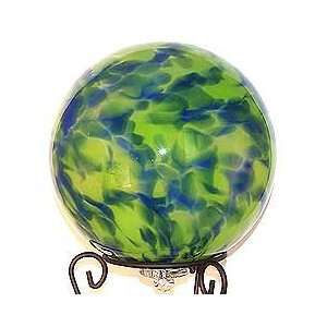   Green Glass Hand Blown Gazing Globe (10 inch) Patio, Lawn & Garden