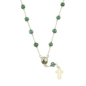   One Decade Rosary Necklace w/ Boreal Glass. Made in Brazil. Jewelry