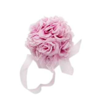 Pink Wedding Decorations Flowers Kissing Ball Pew Bows  