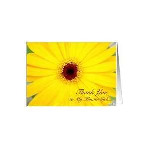  Thank You Flower Girl Yellow Gerbera Daisy Card Health 