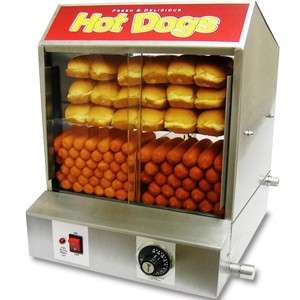 Hotdog Bun Steamer Cooker   Hot Dog Tabletop Concession Machine 
