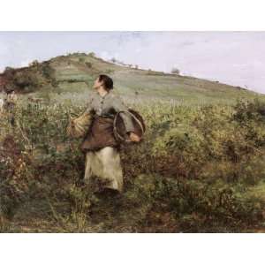  Hand Made Oil Reproduction   Jules Bastien Lepage   32 x 