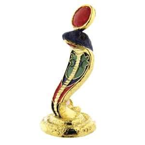   Egyptian Cobra Tiny Gold Plated Pewter Figurine 6240