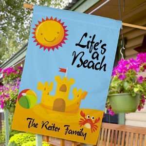    Personalized Lifes A Beach House Flag Patio, Lawn & Garden