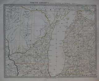 Original 1853 Map LAKE MICHIGAN Wisconsin Trading Posts  