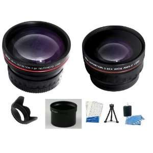  Lens Kit includes 2x Telephoto + .43x Wide Angle Lens with 