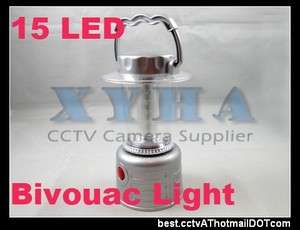 New JH15 A/B 15 LED Bivouac Camping Hiking Lantern Light Lamp Silver