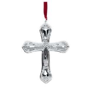 Lenox Gorham Silverplated Chantilly Cross Ornament  