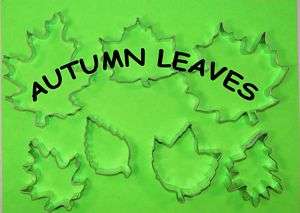 Autumn Leaves Fall Leaf Cookie Cutter Set Maple Elm Oak  