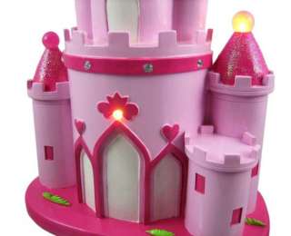 Large Pink Princess Castle Piggy Bank Coin Money  
