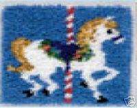 CAROUSEL HORSE Latch Hook Rug Kit  