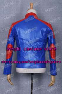 Smallville Costume Clark Kent Jacket Uniform Outfits Blue Leather 