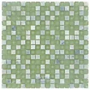   Impact  5/8 x 5/8 glass mosaic tile in green tea