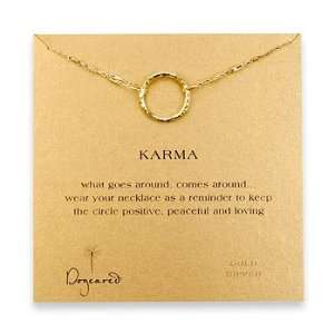  Dogeared Large Karma Necklace Gold Dipped   18 inch 