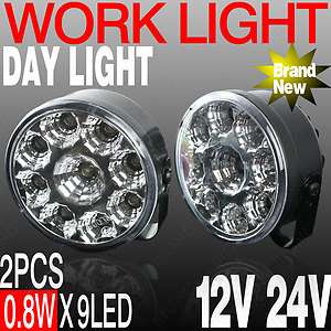 2PCS 7.2W 12V 24V LED Work Light Daylight Truck Forklift Off road ATV 