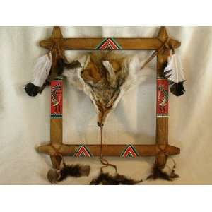  Coyote Face Hide Rack Wall Hanging  Kokopellis (P73 