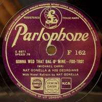 NAT GONELLAS GEORGIANS Parlophone F 162 JAZZ 78 RPM  