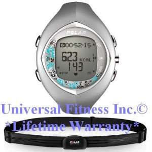  POLAR F7 FEMALE HEART RATE MONITOR SILVER WATCH   INCLUDES 