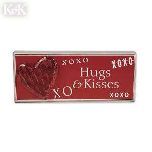   Decor  Gifts 60007C Hugs & Kisses Brick With Heart 