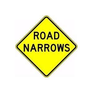 ROAD NARROWS Sign   36 x 36 .080 High Intensity Reflective Aluminum