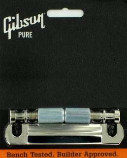 Gibson Tail Piece Stop Bar Nickel w/ Studs & Inserts  