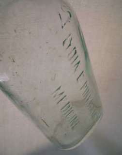 Clear Glass Lydia E. Pinkhams Medicine Bottle  