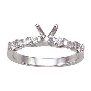  Karina B(tm) Baguette Diamonds Engagement Ring in 18 kt 