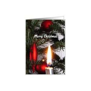  Merry Christmas   candles on christmas tree Card Health 