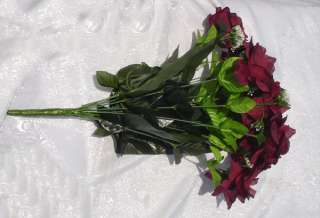   BURGUNDY WINE ~ Soft Silk Wedding Flowers Bouquets Centerpieces  