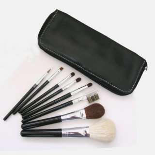   Brush Travel Case Holder And 8pc Pcs Pro Makeup Brushes Set New  