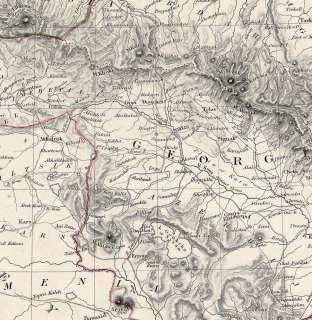 Rare Large 1835 SDUK Map of South Russia & Caucasus  